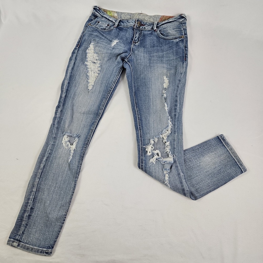 Vanilla Star Jeans Junior Womens Size 9 Distressed Skinny